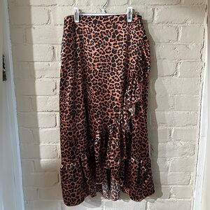 A Beautiful Life NWT size B, XXL burnt orange black animal print boho skirt